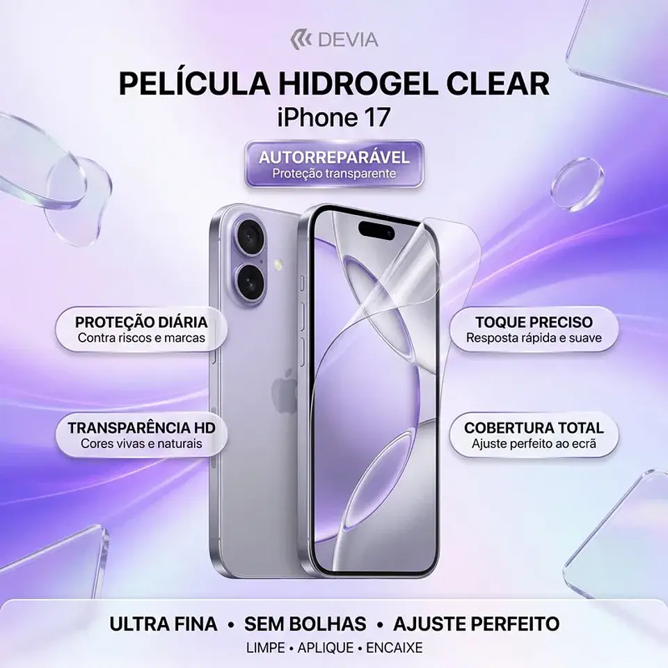 Película Hidrogel DEVIA iPhone 17 | ACM85 Eletronnic 1