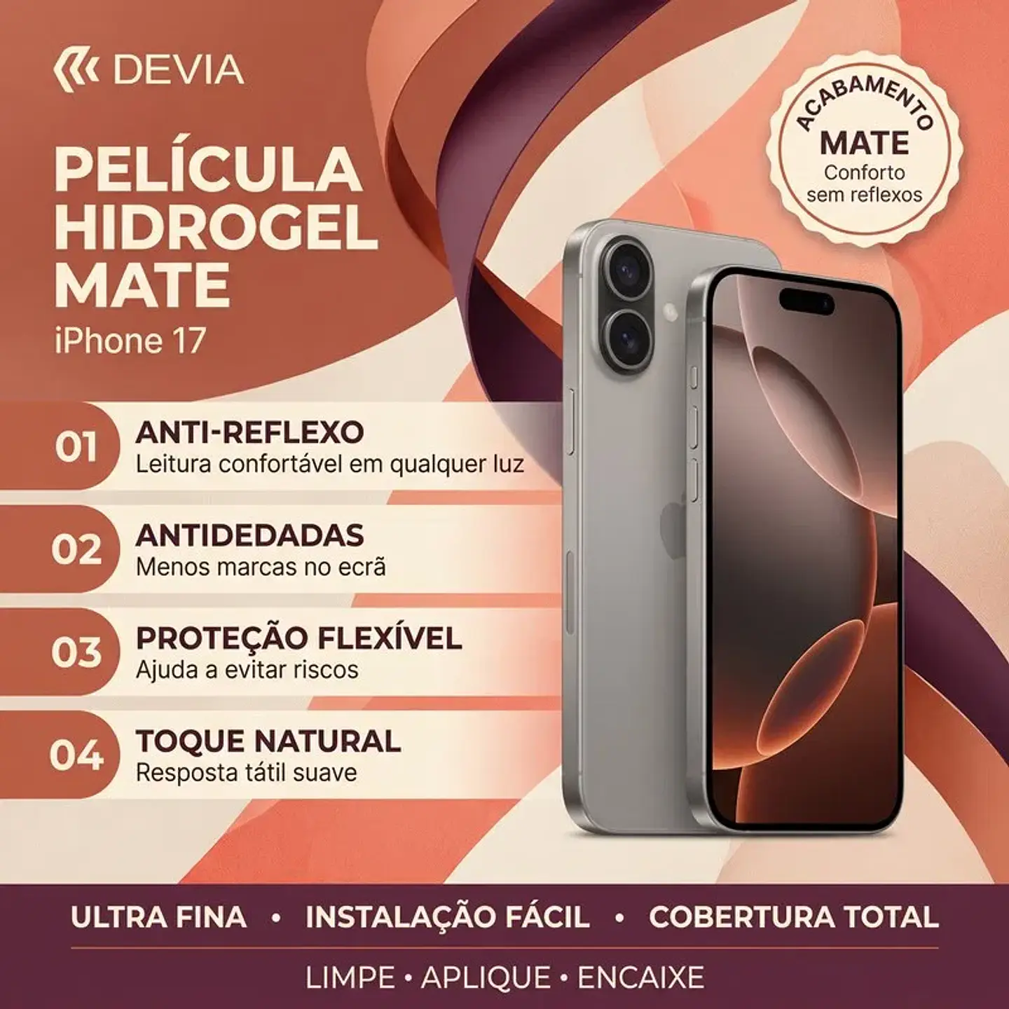 Película Hidrogel DEVIA iPhone 17 Mate | ACM85 1