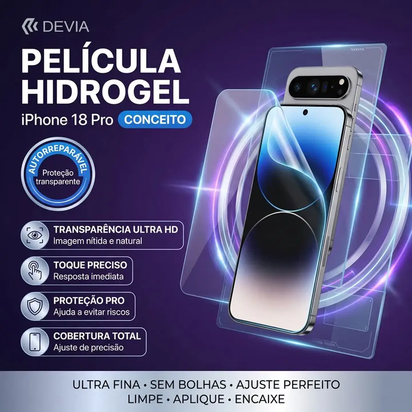 Película Hidrogel DEVIA iPhone 18 Pro | ACM85 1