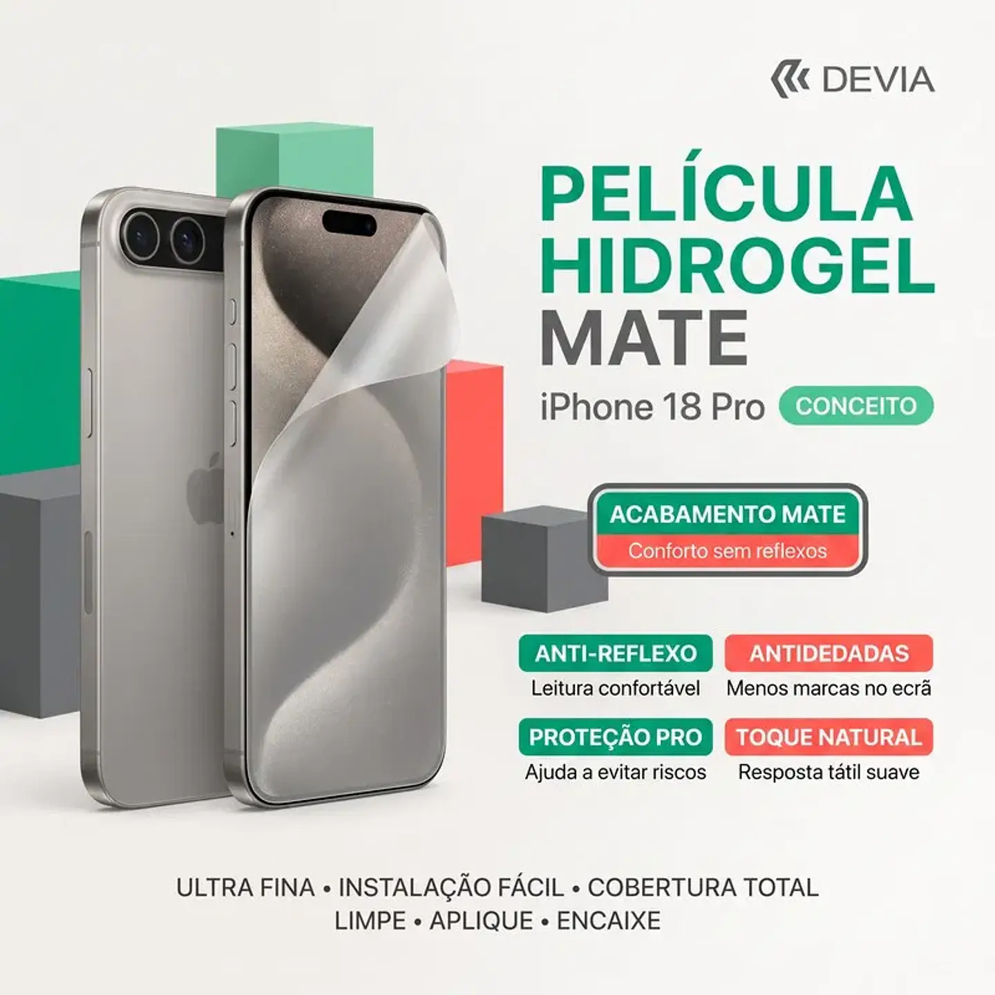 Película Hidrogel DEVIA iPhone 18 Pro Mate | ACM85 1