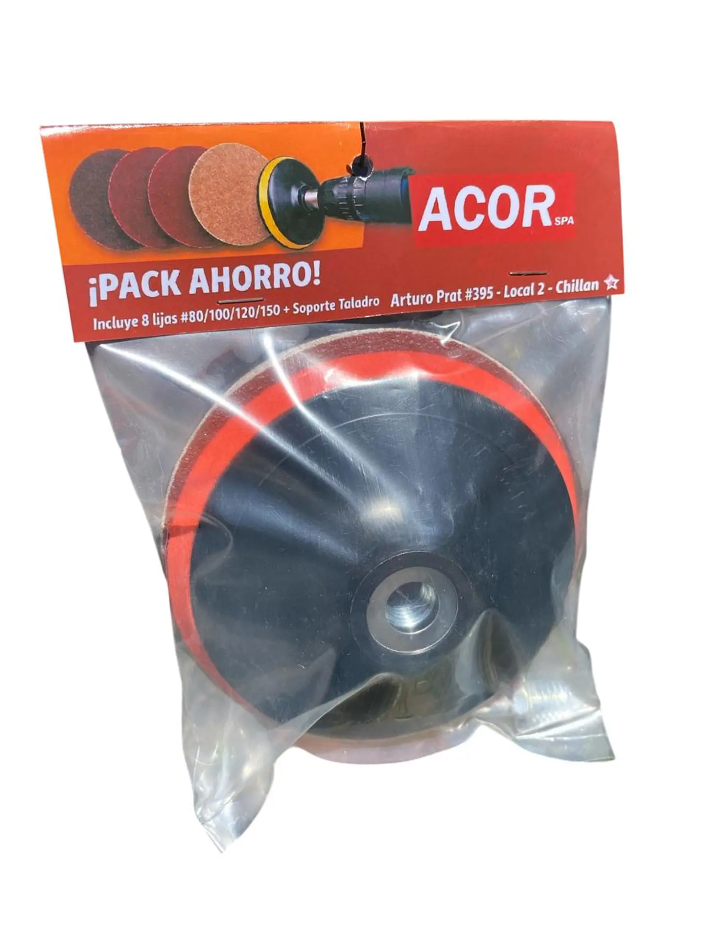 Pack ahorro de lijas con respaldo para taladro 1