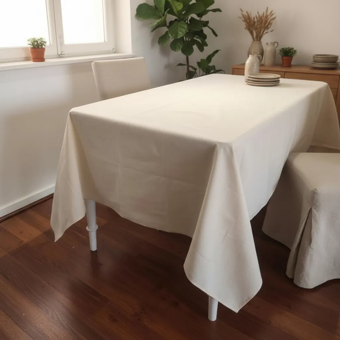 Pack de 5 Manteles Rectangular 220×160 cm Algodón Rustico Crea 1