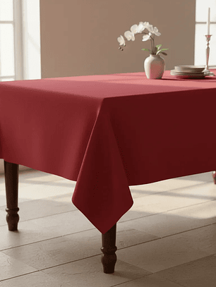 Mantel Rectangular 210×145 Cm Bistrech Rojo Intenso