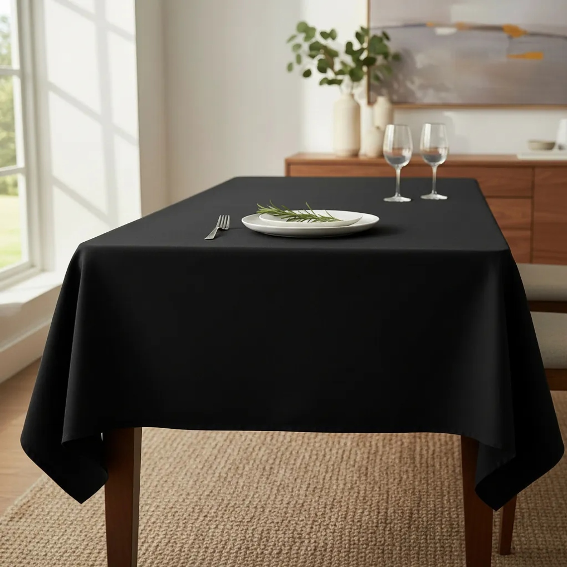 Mantel Rectangular 210×145 Cm Bistrech Negro 3