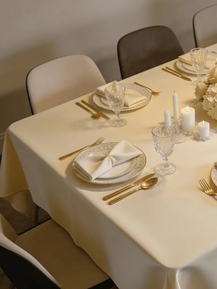 Mantel Rectangular 210×145 Cm Bistrech Crema