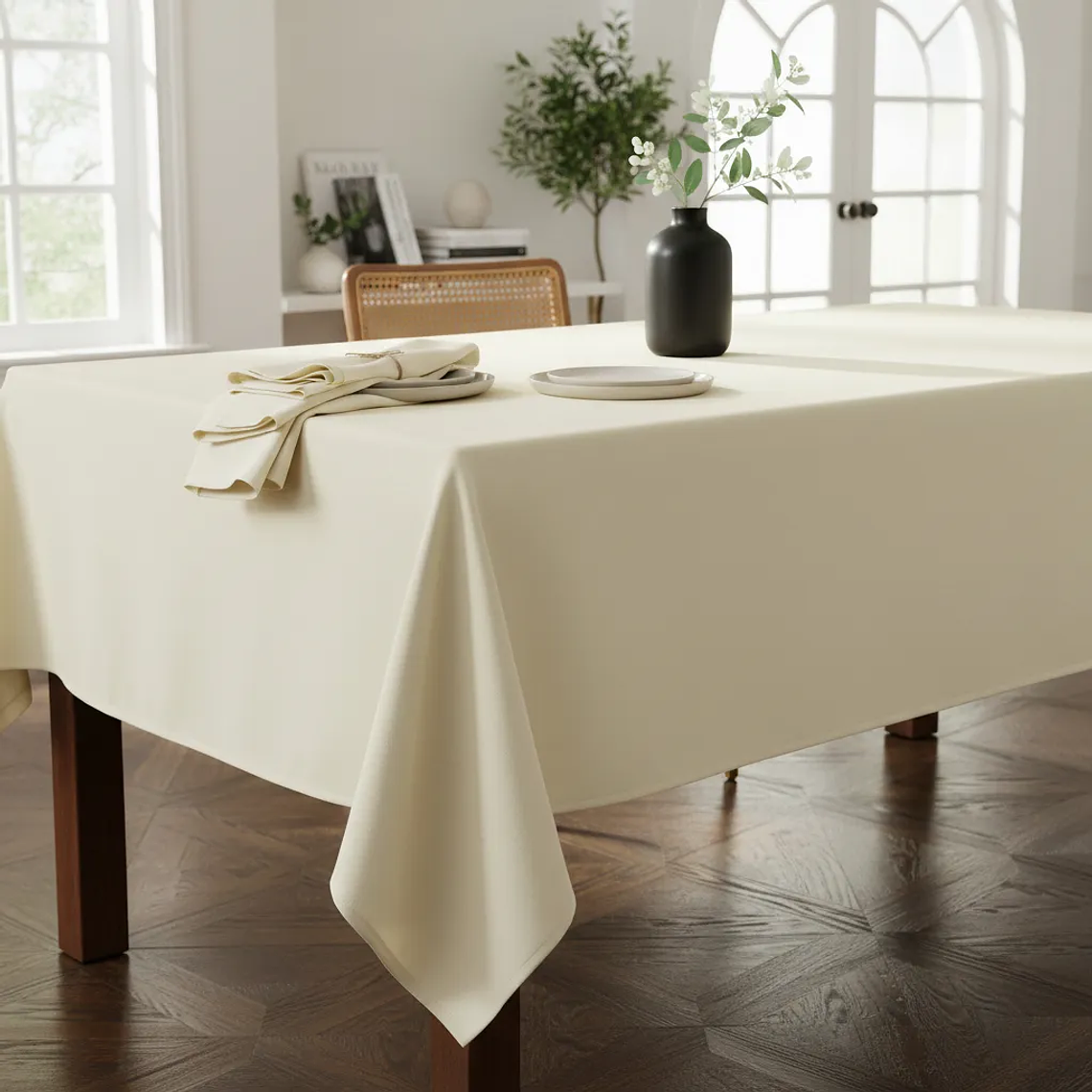 Pack de 5 Manteles Rectangular 210×145 Cm Bistrech Crema 2