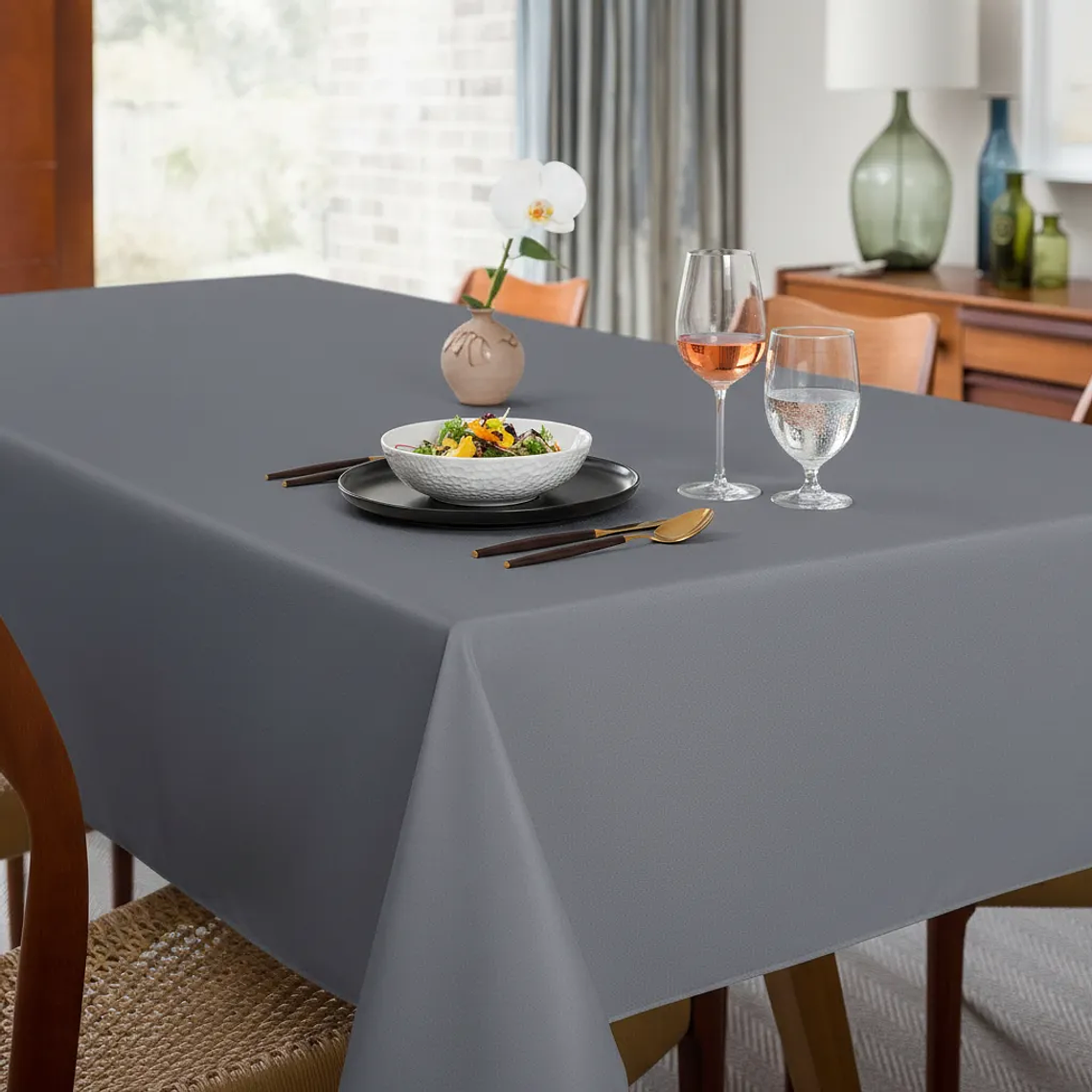 Pack de 5 Manteles Rectangular 210×145 Cm Bistrech Gris 3