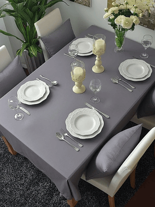 Pack de 5 Manteles Rectangular 210×145 Cm Bistrech Gris