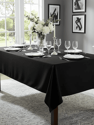 Pack de 5 Manteles Rectangular 210×145 Cm Bistrech Negro