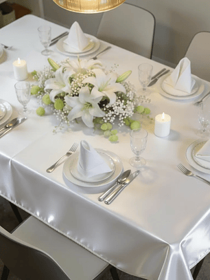 Pack de 5 Manteles Rectangular 210×145 Cm Bistrech Blanco