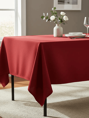 Pack de 5 Manteles Rectangular 210×145 Cm Bistrech Rojo Intenso