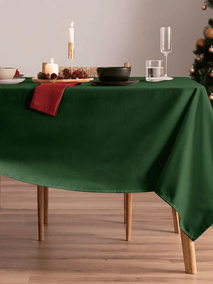 Pack de 5 Manteles Rectangular 210×145 Cm Bistrech Verde Oscuro