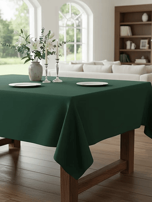 Pack de 5 Manteles Rectangular 210×145 Cm Bistrech Verde Oscuro