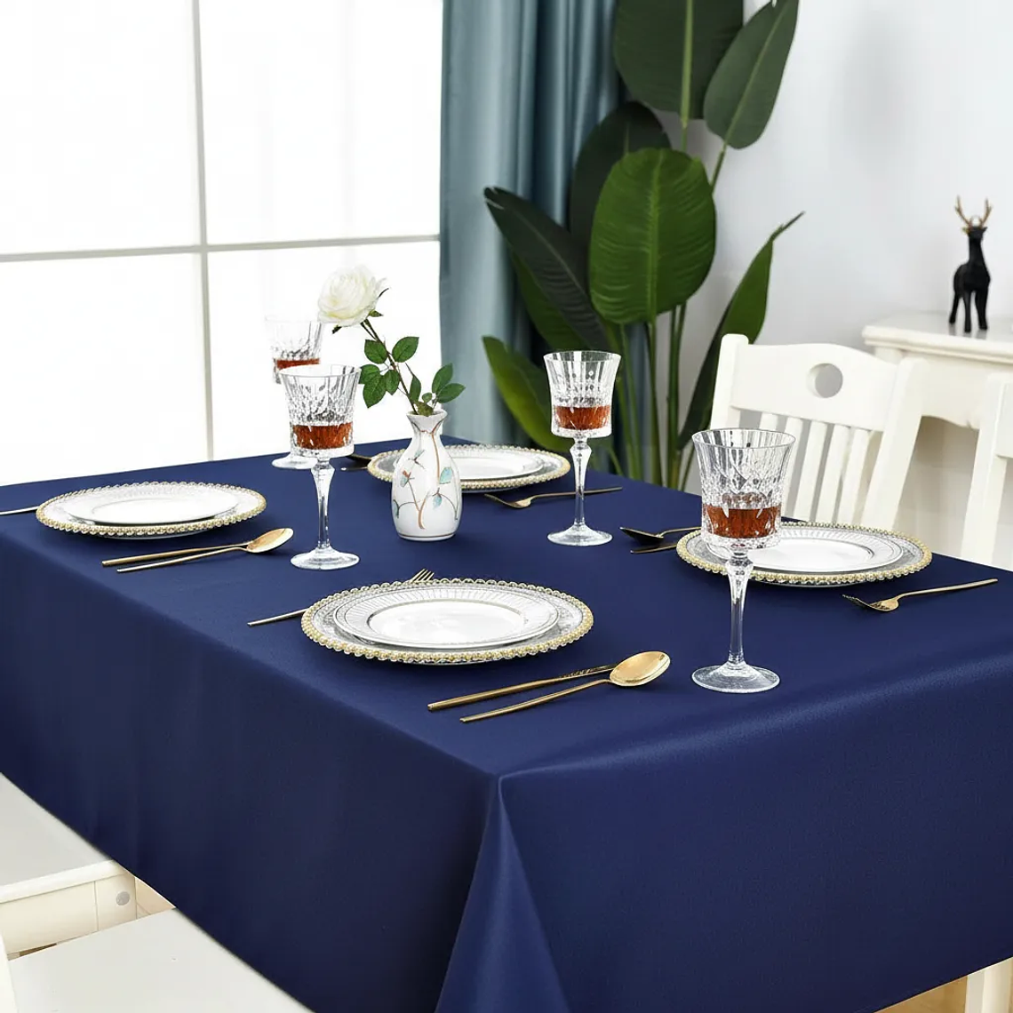 Pack de 5 Manteles Rectangular 210×145 Cm Bistrech Azul 1