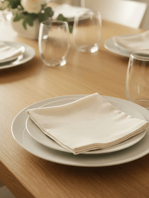 Pack de 4 Servilletas de Tela 30×30 cm Algodón Rustico Crea