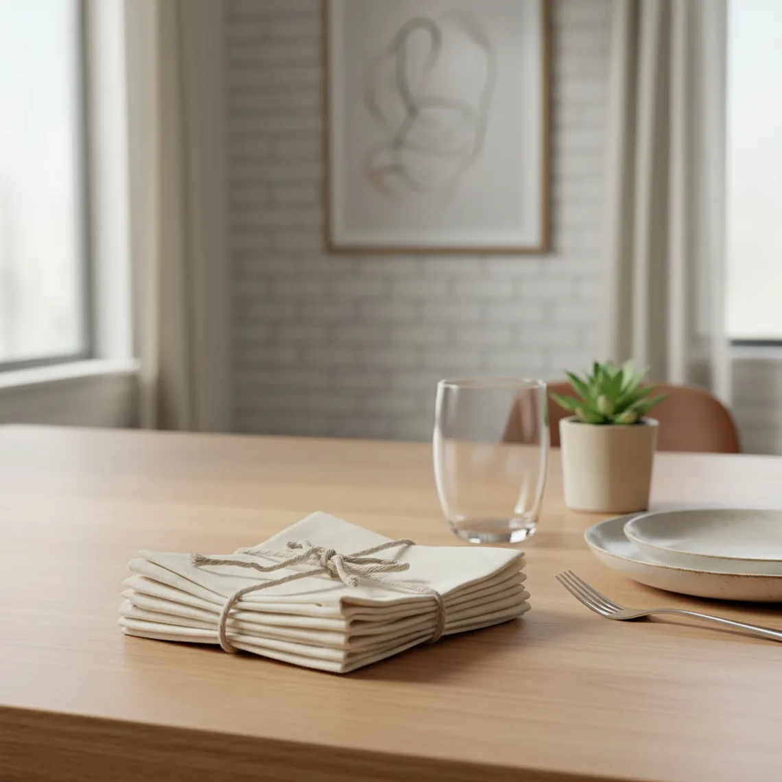 Pack de 20 Servilletas de Tela 30×30 cm Algodón Rustico Crea 3