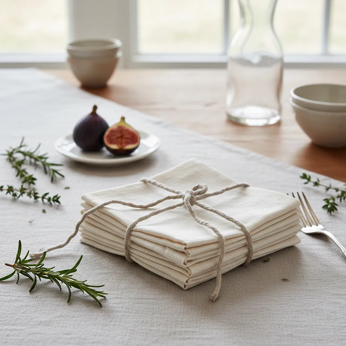 Pack de 100 Servilletas de Tela 30×30 cm Algodón Rustico Crea 1