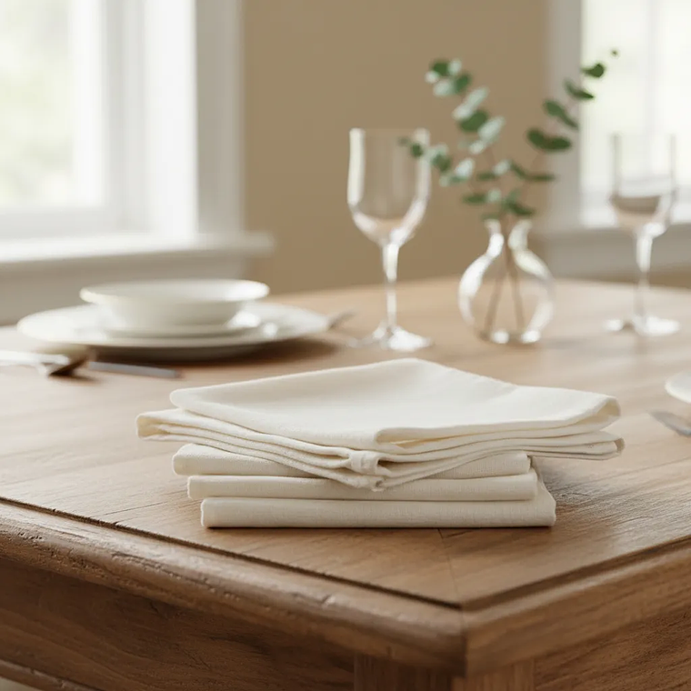 Pack de 100 Servilletas de Tela 30×30 cm Algodón Rustico Crea 5