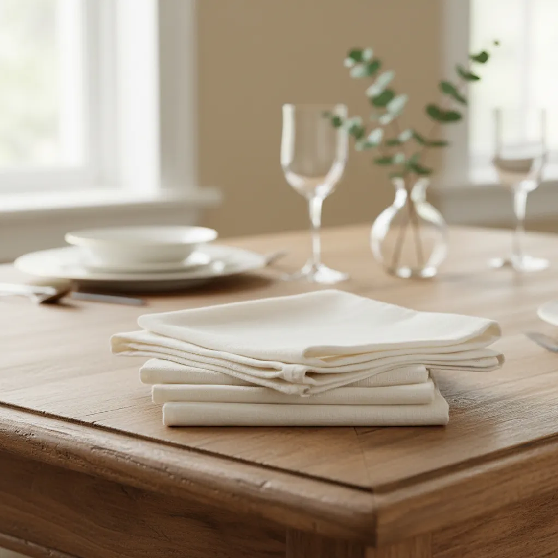 Pack de 4 Servilletas de Tela 30×30 cm Algodón Rustico Crea 3