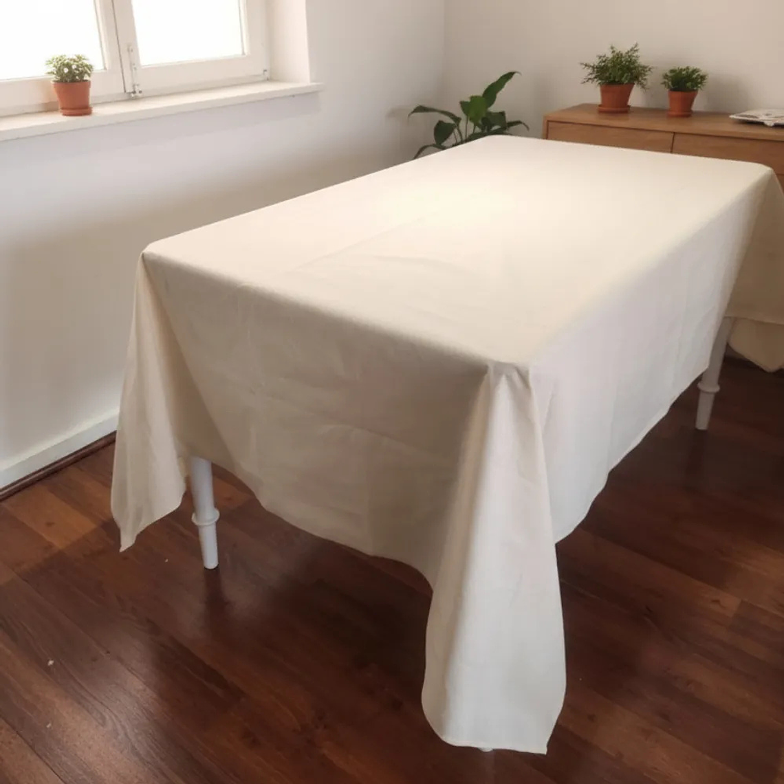 Mantel Rectangular 220×160 cm Algodón Rustico Crea 2