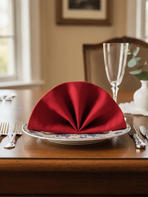 Pack de 4 Servilletas de Tela 30×30cm color Rojo