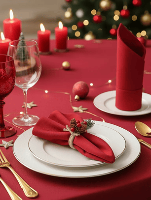 Pack de 20 Servilletas de Tela 30×30cm color Rojo