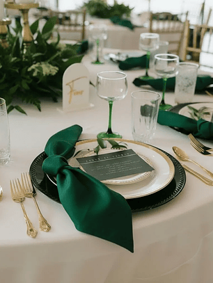 Pack de 4 Servilletas de Tela 30×30cm color Verde Oscuro