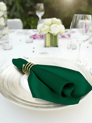 Pack de 20 Servilletas de Tela 30×30cm color Verde Oscuro