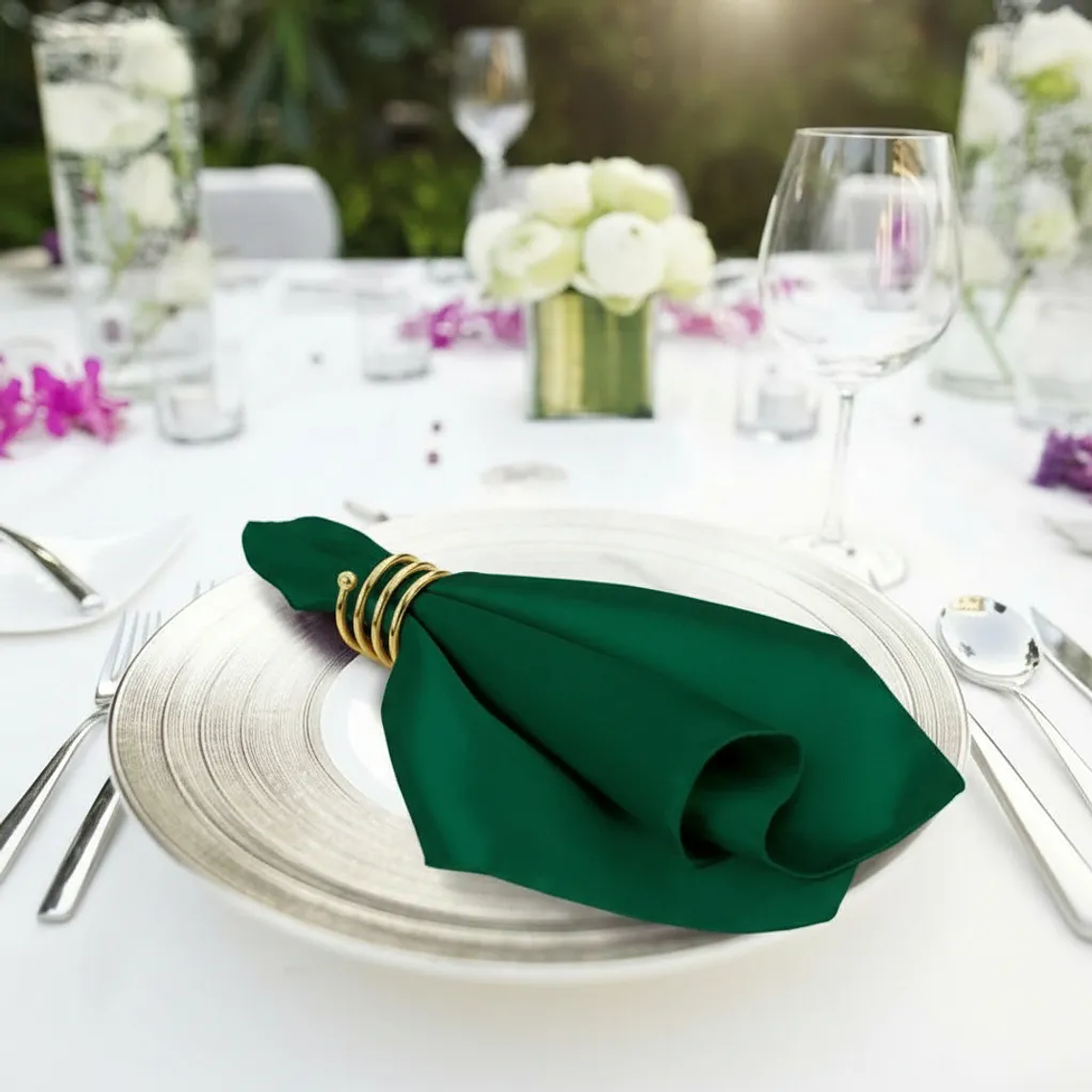 Pack de 100 Servilletas de Tela 30×30cm color Verde Oscuro 2