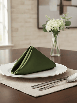 Pack de 100 Servilletas de Tela 30×30cm color Verde oliva