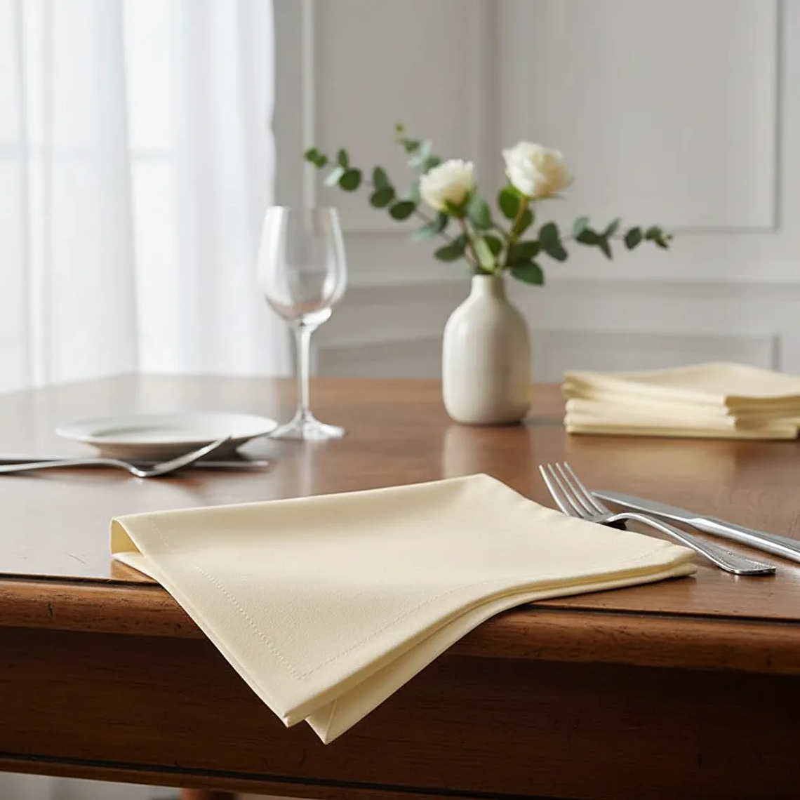 Pack de 4 Servilletas de Tela 30×30cm color Crema 1