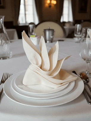 Pack de 20 Servilletas de Tela 30×30cm color Crema