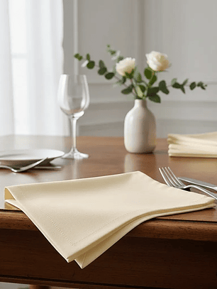 Pack de 20 Servilletas de Tela 30×30cm color Crema