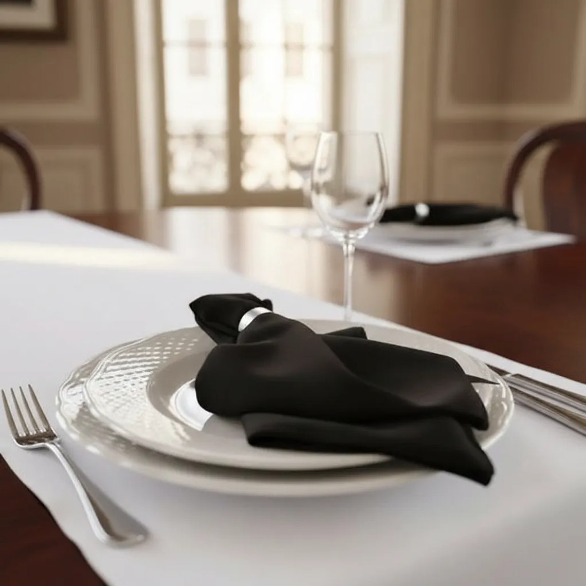 Pack de 100 Servilletas de Tela 30×30cm color Negro 2