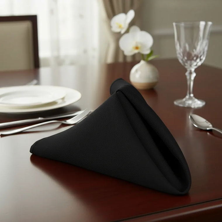 Pack de 100 Servilletas de Tela 30×30cm color Negro 1