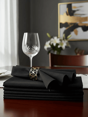 Pack de 20 Servilletas de Tela 30×30cm color Negro