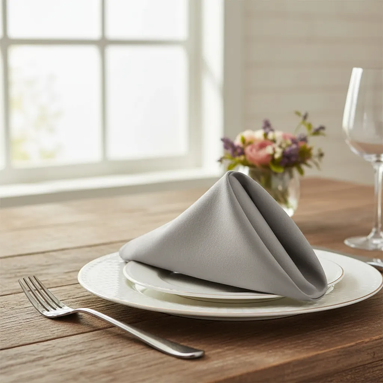 Pack de 100 Servilletas de Tela 30×30cm color Gris 1