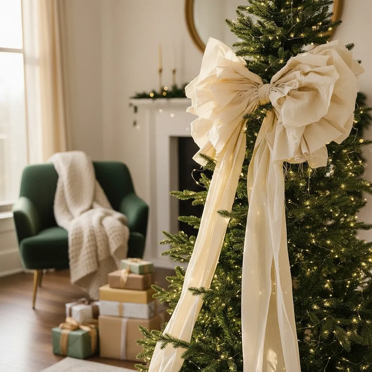 Lazo De Tela Gigante Romatico Decoracion Tela Algodon Crea 2