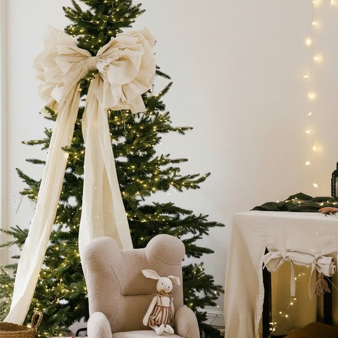 Lazo De Tela Gigante Romatico Decoracion Tela Algodon Crea 3