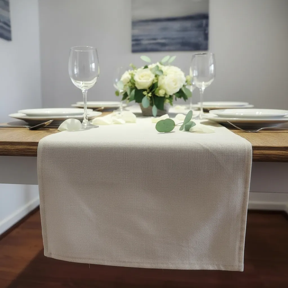 Pack de 10 Caminos De Mesa 30×160cm Tela Algodón Rustico Crea 3