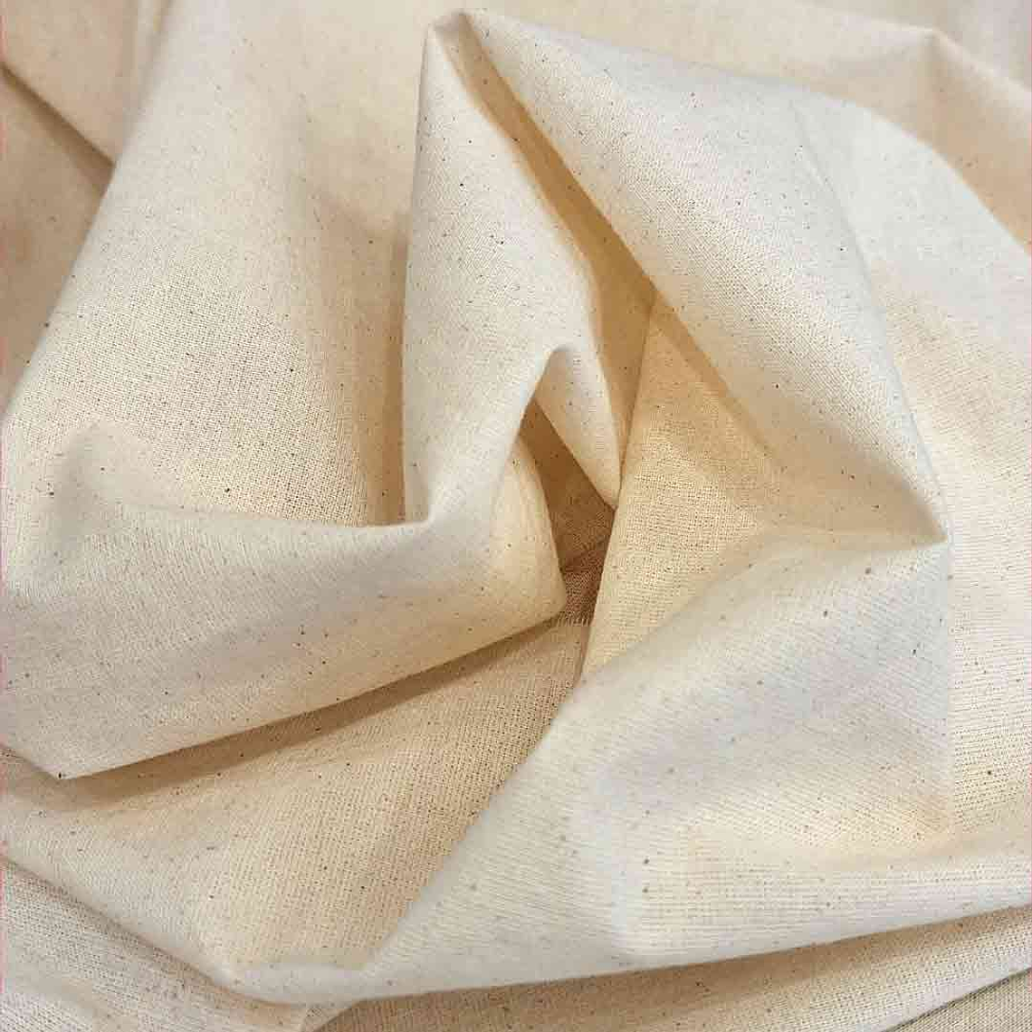 10 Metros Tela Algodon Crea Cruda 100% Algodón Ancho 1,60mts 2