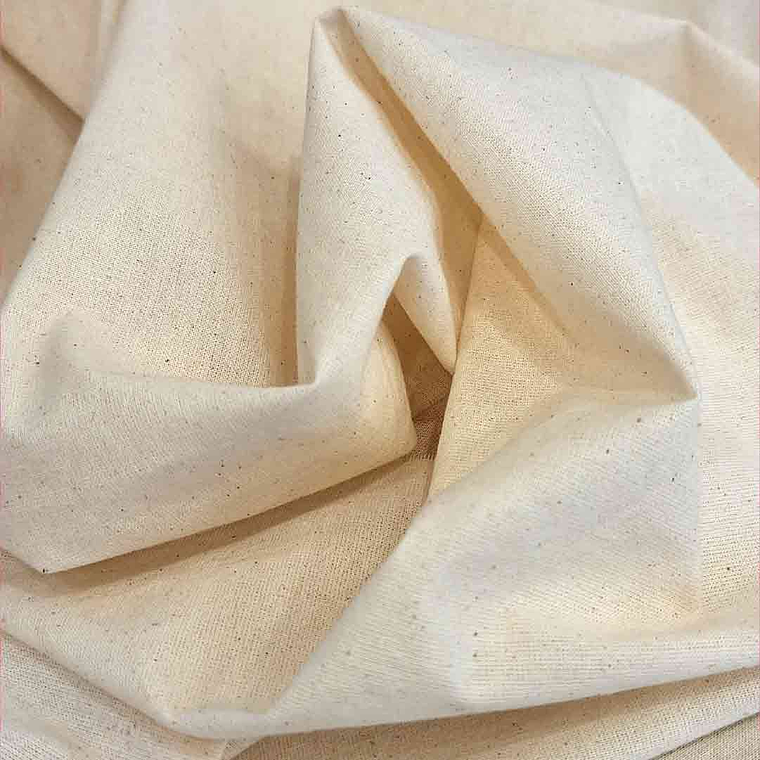 10 Metros Tela Algodon Crea Cruda 100% Algodón Ancho 1,60mts 2