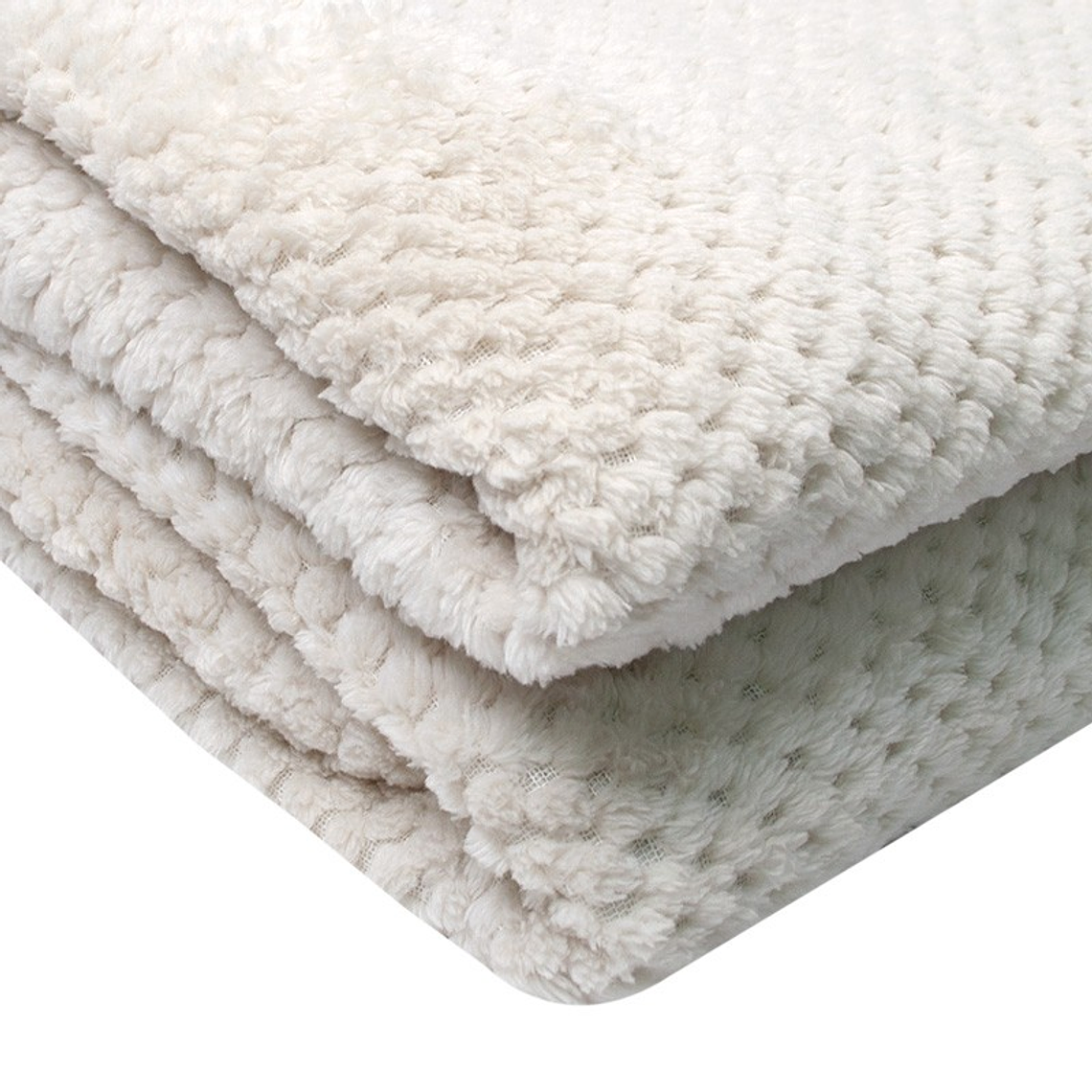 Manta Pop Corn Marfil 130x160 Cms Antialergica Ultra Suave 5
