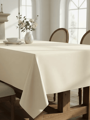 Pack de 5 Manteles Rectangular 210×145 Cm Bistrech Marfil