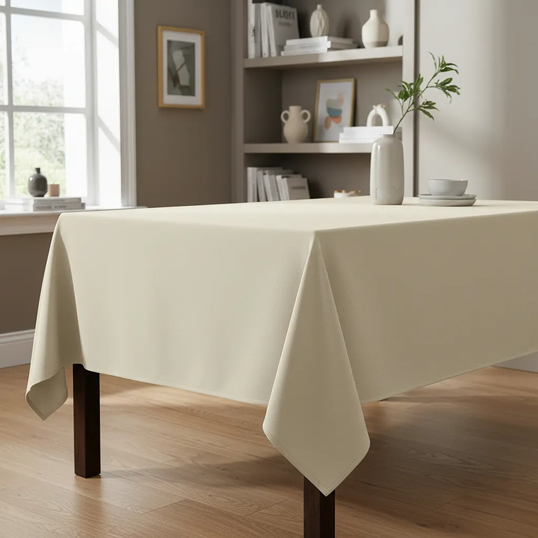 Pack de 5 Manteles Rectangular 210×145 Cm Bistrech Marfil 2