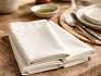 Pack de 4 Servilletas de Tela 30×30 cm Algodón Suave Marfil