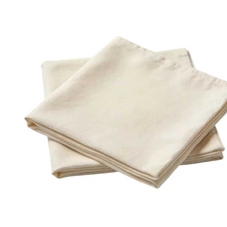 Pack de 20 Servilletas de Tela 30×30 cm Algodón Suave Marfil 5