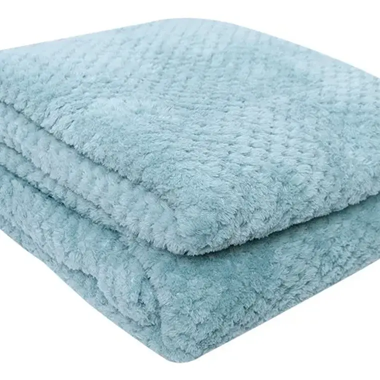 Manta Pop Corn Azul 130x160 Cms Antialergica Ultra Suave 5