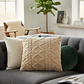 Funda de Cojín 45x45cm Con Relieve Rombo Suave Para Sofas - Miniatura 3