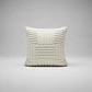 Cojín Con Relleno 45x45cm Con Relieve Geometrico Beige Suave Para Sofas - Miniatura 3